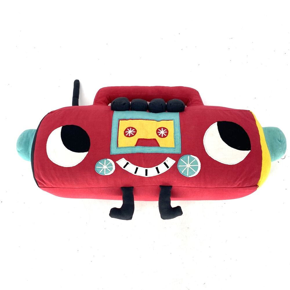 The Land of Nod Stereo Pillow Cassette Tape Player Red
